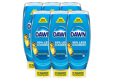 Image: Dawn Ultra EZ-Squeeze Original Scent Dishwashing Liquid (650mL x 6 Pack)
