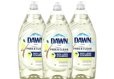 Image: Dawn Ultra Free & Clear Lemon Essence Scent Dishwashing Liquid (1.0L x 3 Pack)