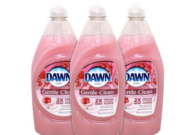 Image: Dawn Ultra Gentle Clean Pomegranate & Rose Water Scent Dishwashing Liquid (609mL x 3 Pack)