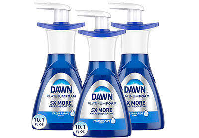 Image: Dawn Ultra Platinum Foam Fresh Rapids Scent Dishwashing Foam Pump (300mL x 3 Pack)