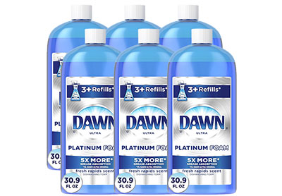 Image: Dawn Ultra Platinum Foam Fresh Rapids Scent Dishwashing Foam Refill (915mL x 6 Pack)