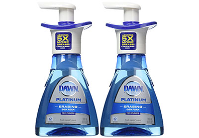 Image: Dawn Ultra Platinum Fresh Rapids Scent Erasing Dish Foam Pump (300mL x 2 Pack)