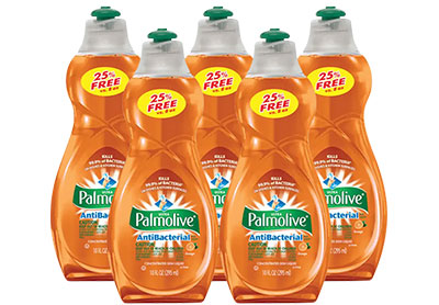 Image: Palmolive Ultra Antibacterial Orange Scent Concentrated Dish Liquid (295mL x 5 Pack)