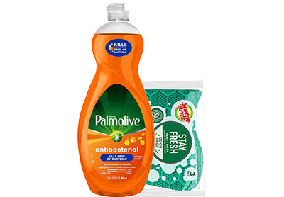 Image: Palmolive Ultra Antibacterial Orange Scent Dish Liquid + Sponge Kit (961mL + 1 Count)