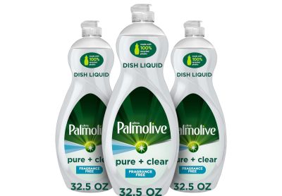 Image: Palmolive Ultra Pure + Clear Scent Free Dish Liquid (961mL x 3 Pack)