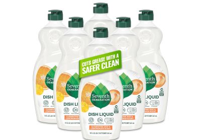 Image: Seventh Generation Clementine Zest & Lemongrass Scent Dish Liquid (561mL x 6 Pack)