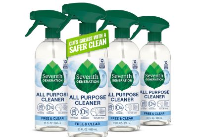 Image: Seventh Generation Free & Clear All Purpose Cleaner Scent Free Dish Spray (680mL x 4 Pack)