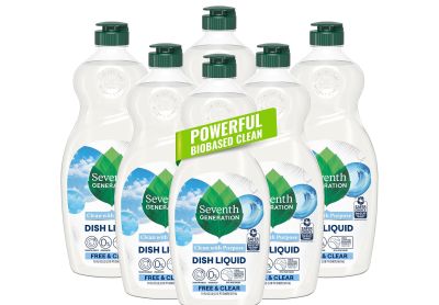 Image: Seventh Generation Free & Clear Scent Free Dish Liquid (561mL x 6 Pack)