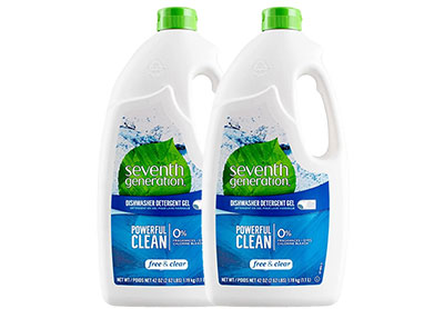 Image: Seventh Generation Free & Clear Scent Free Dishwasher Detergent Gel (1.19kg x 2 Pack)