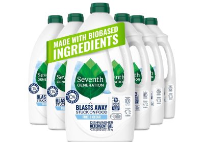 Image: Seventh Generation Free & Clear Scent Free Dishwasher Detergent Gel (1.19kg x 6 Pack)