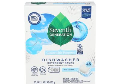 Image: Seventh Generation Free & Clear Scent Free Dishwasher Detergent Packs (45 Count)