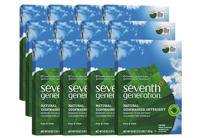 Image: Seventh Generation Free & Clear Scent Free Dishwasher Detergent Powder (1.28kg x 12 Pack)
