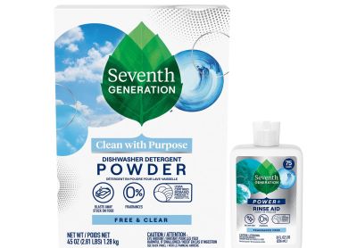 Image: Seventh Generation Free & Clear Scent Free Dishwasher Detergent Powder & Power + Rinse Aid (1.28kg + 236mL)