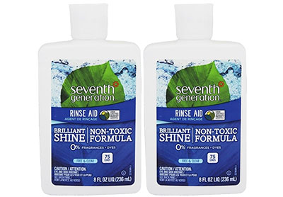 Image: Seventh Generation Free & Clear Scent Free Dishwasher Rinse Aid (236mL x 2 Pack)