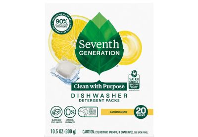 Image: Seventh Generation Lemon Scent Dishwasher Detergent Packs (20 Count)