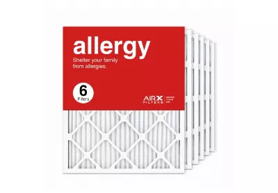 Image: AiRx 20x25x1 MERV-11 Pleated HVAC Allergy Air Filter 6-pack