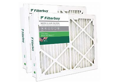 Image: Filterbuy 16x25x5 MERV-8 Pleated AC Furnace Air Filter for Honeywell Return Grille 2-pack