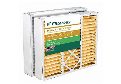 Image: Filterbuy 20x25x5 MERV-11 Pleated AC Furnace Air Filter for Amana 2-pack