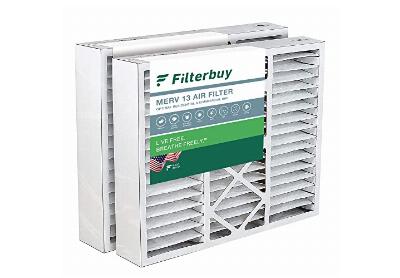 Image: Filterbuy 20x25x5 MERV-13 Pleated AC Furnace Air Filter 2-pack