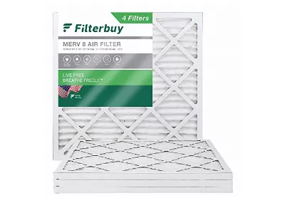 Image: Filterbuy MERV-8 20x20x1 Pleated Furnace Air Filter Replacement 4-Pack