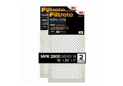 Image: Filtrete 16x25x1 MPR-2800 Healthy Living AC Furnace Air Filter 2-pack (by 3M)