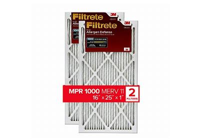 Image: Filtrete MPR-1000 16x25x1 Allergen Defense AC Furnace Air Filter 2-Pack (by 3M)