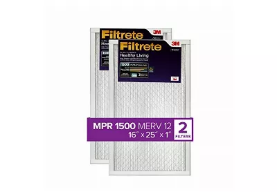 Image: Filtrete MPR-1500 16x25x1 Healthy Living AC Furnace Air Filter 2-Pack (by 3M)
