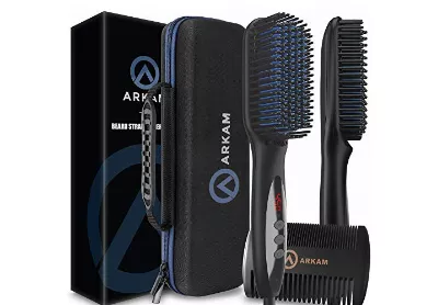 Image: Arkam Deluxe Beard Straightener Brush for Men (by Arkam)