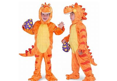 Image: Spooktacular Creations Orange Dinosaur Costume with Egg