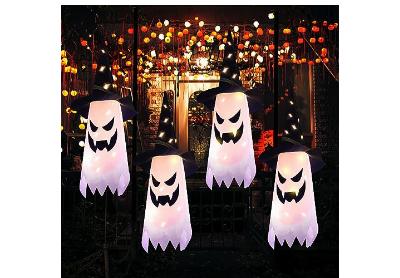 Image: Arperles Halloween Glowing Ghost Witch Hat Lights 4-pcs