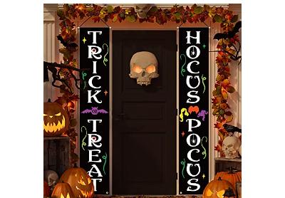 Image: Dazonge Halloween Decorations Front Door Porch Banners