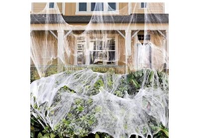 Image: Duxaa 1400 Sq ft Halloween Spider Webs with 150 Fake Spiders
