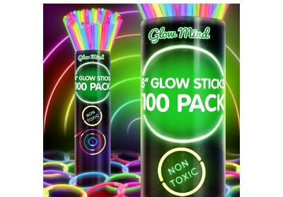 Image: Glow Mind 8-inch Ultra-Bright Glow Sticks 100-pack