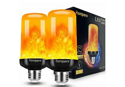 Image: Hompavo 4-Mode LED Flame Light Bulbs 2-pack