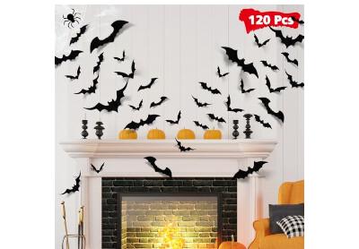 Image: Ludilo 3D Bat Stickers Halloween Decoration 120-pcs