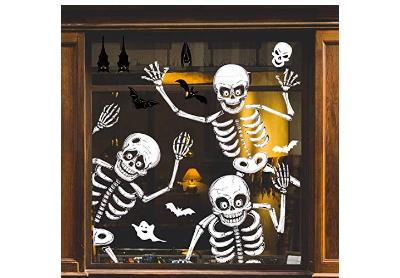 Image: Tuzuaol Halloween Window Skeleton Decals 70-pcs