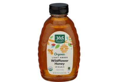 Image: 365 Organic Light Amber Wildflower Honey (680g)