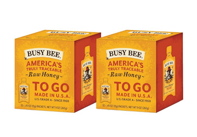 Image: Busy Bee Raw Honey To Go Packets (20 x 2 Pack)