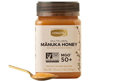 Image: Comvita Multifloral Manuka Honey Raw, Wild & Unpasteurized MGO 50+ (500g)