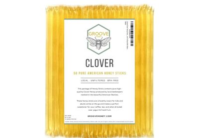 Image: Groove Honey Clover Pure American Honey Sticks (50 Count)