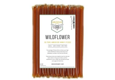 Image: Groove Honey Wildflower Pure American Honey Sticks (50 Count)