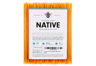 Image: Homestead Honey Native Wildflower Honey Sticks (50 Count)