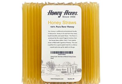 Image: Honey Acres Honey Straws 100% Pure Raw Honey (50 Count)