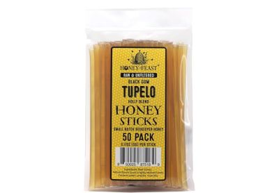 Image: Honey Feast Raw & Unfiltered Black Gum Tupelo Honey Sticks (50 Count)