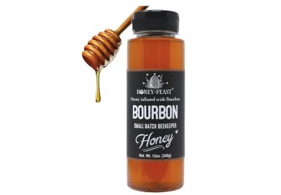 Image: Honey Feast Raw & Unfiltered Bourbon Honey (340g)