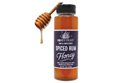 Image: Honey Feast Raw & Unfiltered Spiced Rum Honey (340g)