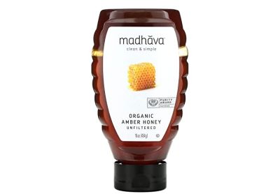 Image: Madhava Organic Amber Honey Unfiltered (454g)