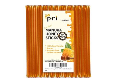 Image: PRI Manuka Honey Sticks MGO 60+ (50 Count)
