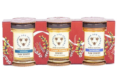Image: Savannah Bee Holiday Artisanal Honey Sampler Gift Set (85g x 3 Pack)