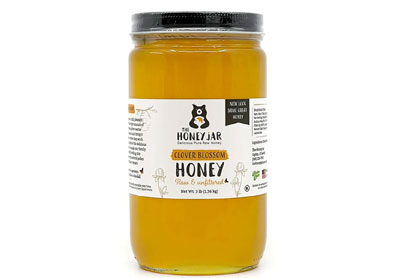 Image: The Honey Jar Clover Blossom Honey Raw & Unfiltered (3Lb)